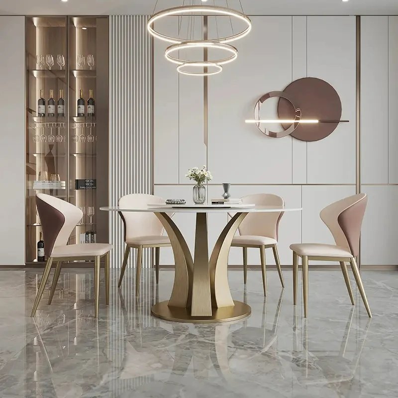 Modern Furniture Kitchen Dinning Table And 6 Chair Luxury Restaurant ...