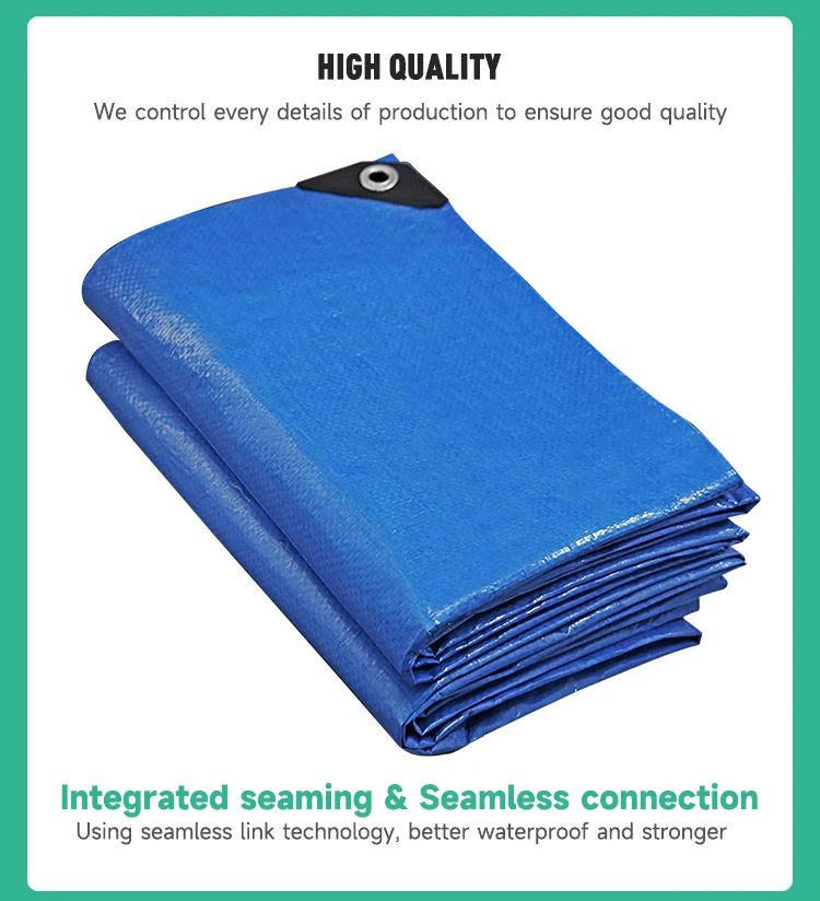Blue Tarp Waterproof 12x14 Feet Medium Duty All Purpose Poly Tarps