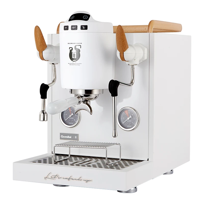 Gemilai CRM3131C ステンレス製セミオートコーヒーメーカー 15バー圧力
