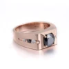 Bague moissanite en or massif 14 carats véritable