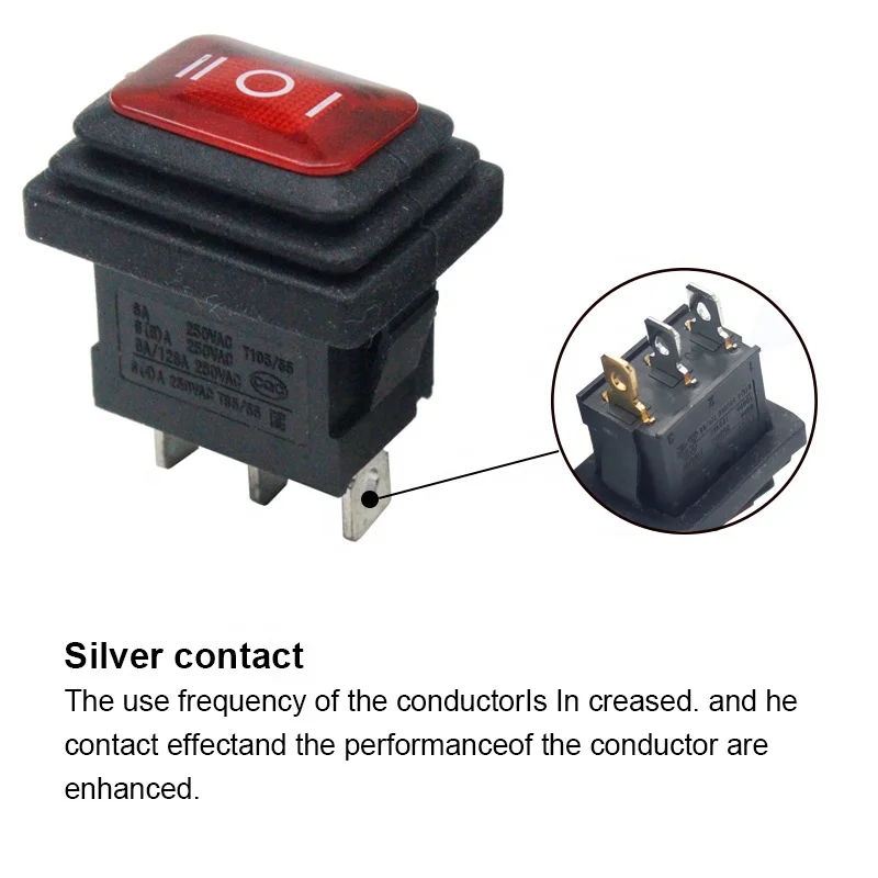 Interrupteur à Bascule Étanche IP66 - 20A/125VAC - Commutateur Cordon Pour Usage Extérieur