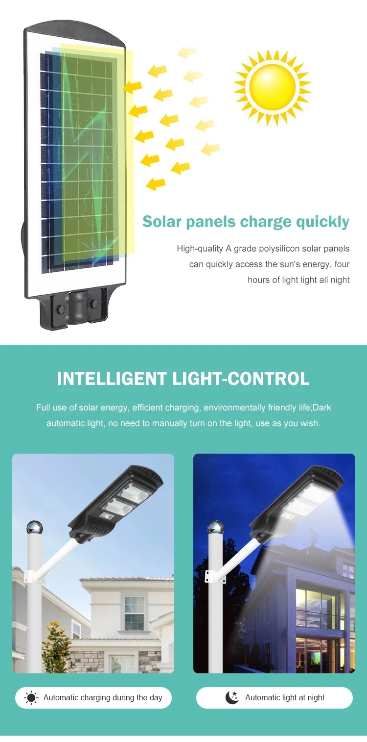 Ip65 Outdoor All In One Solar Street Lamp 30W 60W 90W 120W Integrated Led Solar Street Light