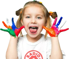 Kids with Colored Hands image