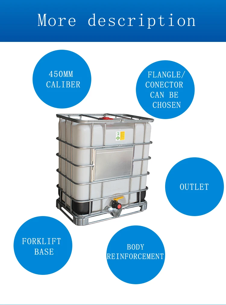 1000 Litre IBC Container Tank for Chemical, Oil, Water Storage
