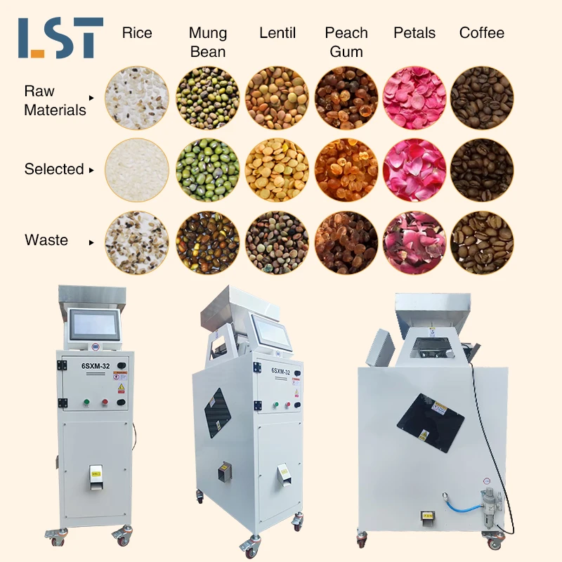 Color Sorter for Grains and Beans Color Sorter Machine Green Peas Coffee Bean Sorting Machine Color Separator Sorter Machine