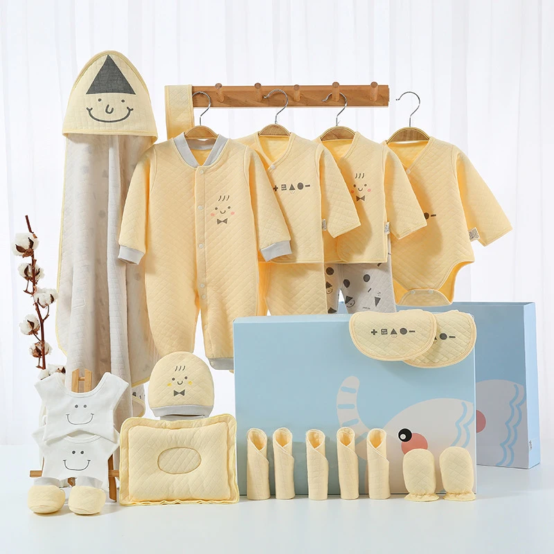 Custom Newborn Babies Gift Box Pure Cotton Clothing Sets Casual 18pcs ...