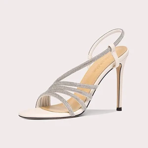 Women's Fashionable High Heel Sandals with Ankle Straps Ladies Heeled Sandals with Stylish Ankle Straps