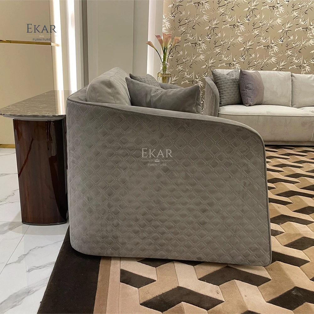 Italian Style Light Luxury Hotel Fabric Sofa - Minimalist Elegance for Your Hotel supplier