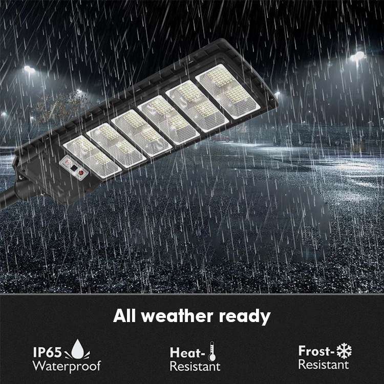 Gisun Solar Street Light With Remote Control Outdoor IP65 Waterproof 150W 200W 250W 300W Solar Street Light
