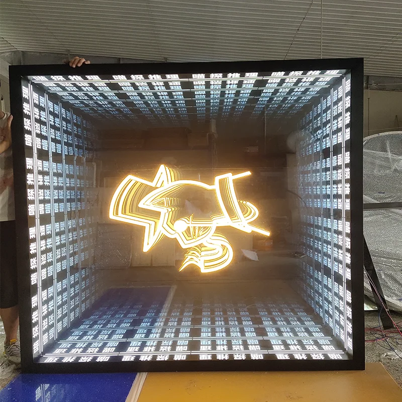 Горячая Распродажа 2022 умное 3d настенное зеркало вывеска для гостиной индивидуальное светодиодное