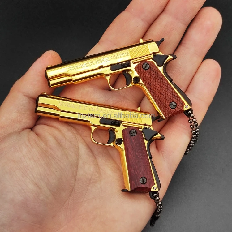 Wholesale M1911 Goat Guns Model 7cm Metal Alloy Empire Gun Model Metal