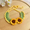 Yellow Sunflower knitted scarf