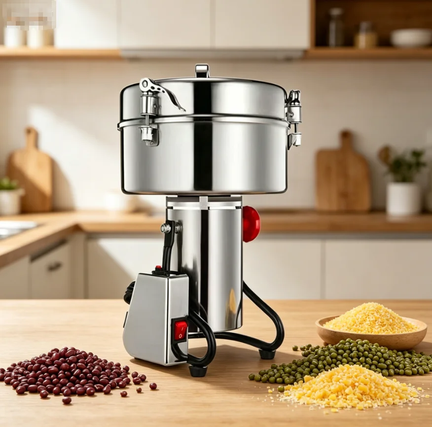 TEBAK Ultra-fine Grinder Multi-functional Herb Pulverizer Small Commercial Home Powder Grinding Machine