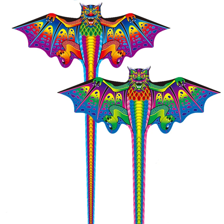 bright colored customized new model triangle dragon kite kids