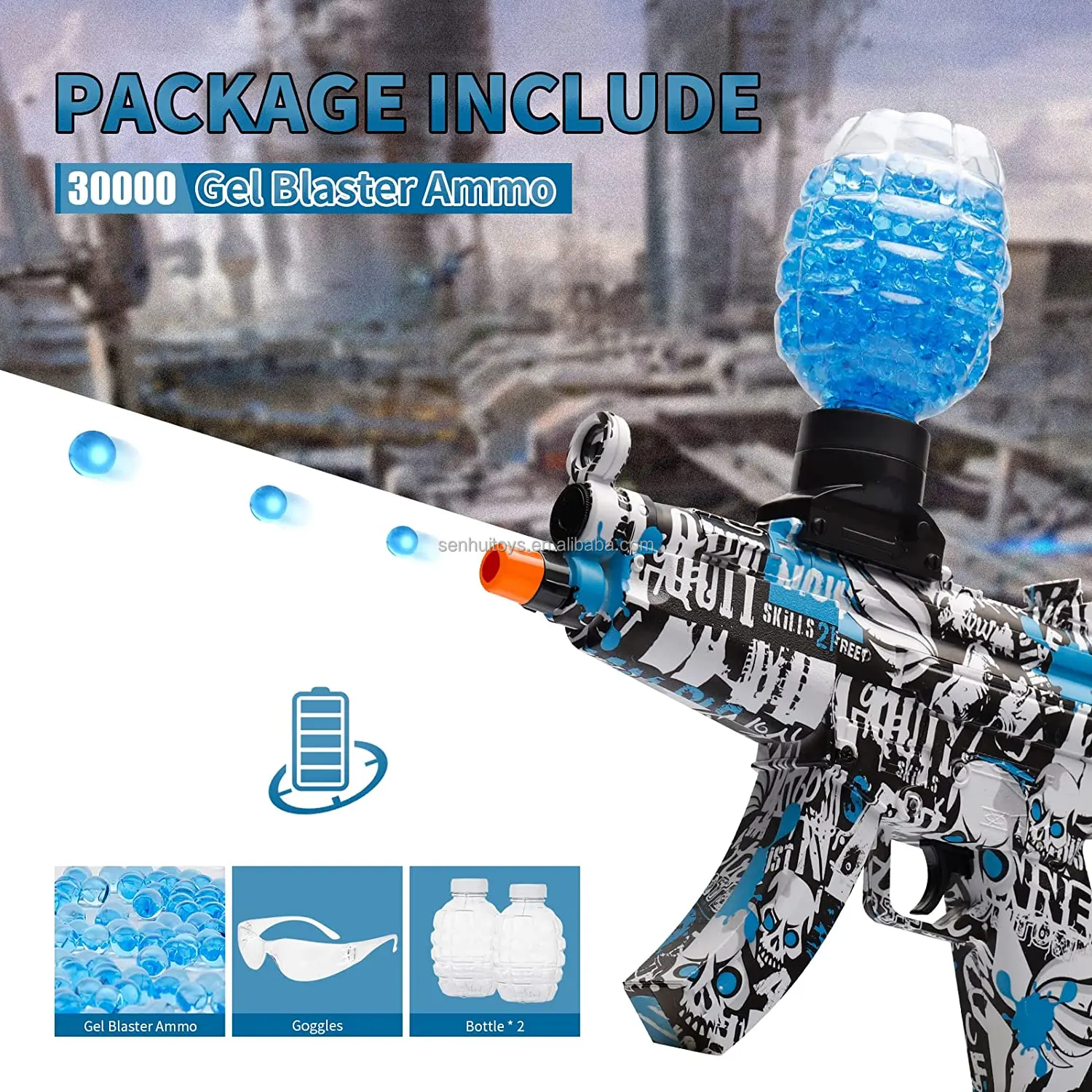Discount Splatter Ball Blaster Gun Mp5 Gel Ball Blaster For Kids
