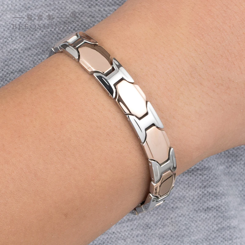 Высокое качество энергии био здоровье Магнитный целебный браслет позолоченные ювелирные изделия для мужчин