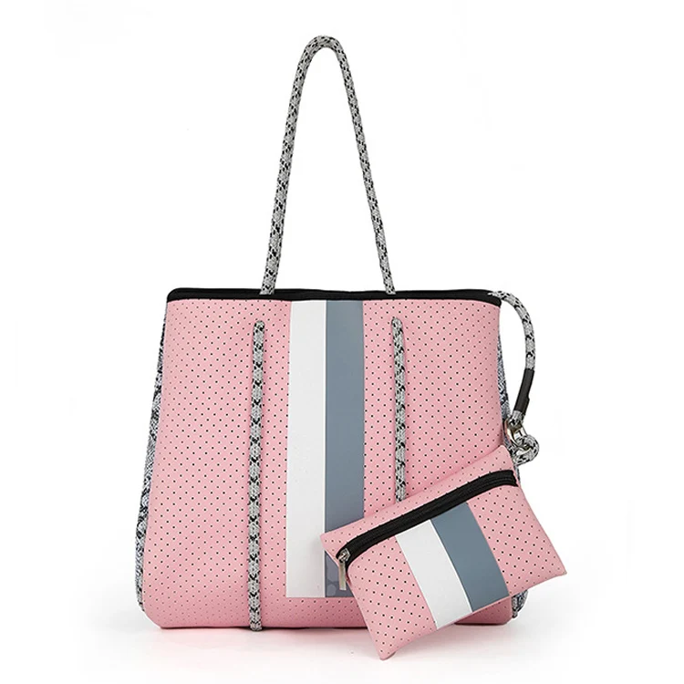 New Women Handbags Ladies Printed Summer Neoprene Beach Bag Custom Logo