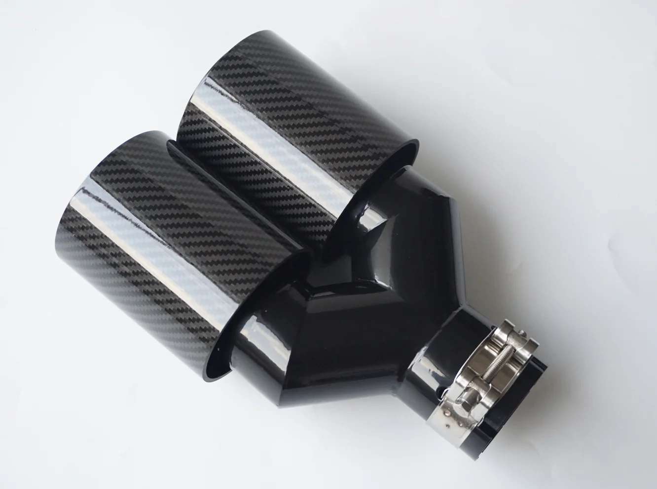 M performance Muffler Dual Carbon Fiber+black stainless Suitable for bmw car modification Exhaust Tips End Pipes