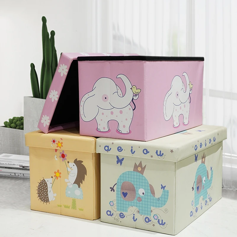 Custom Home Fashion Leather Foldable Modern Fabric Storage Cube Ottoman Bedroom Stool Puff Cushion