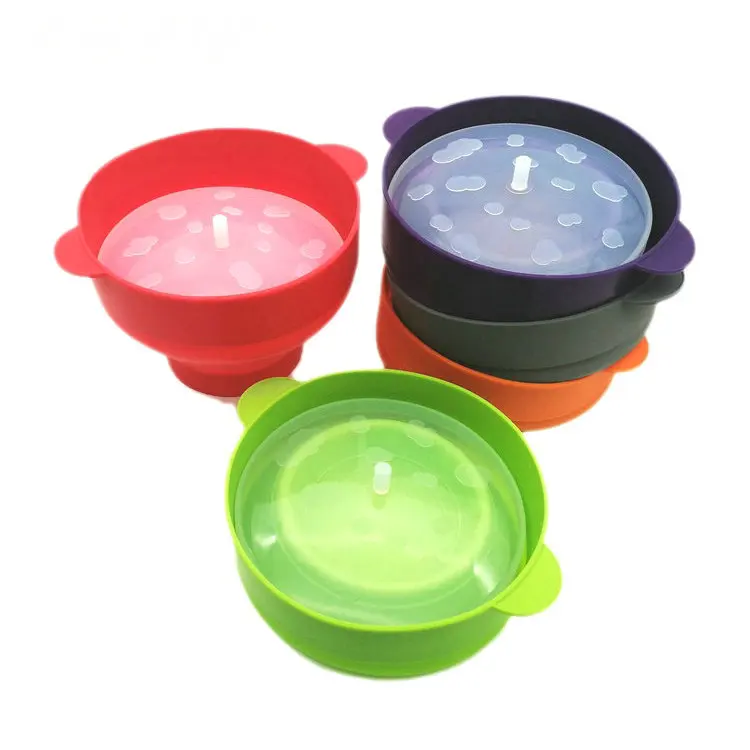 Изготовленный на заказ логотип, портативная силиконовая складная машина для приготовления попкорна в микроволновой печи