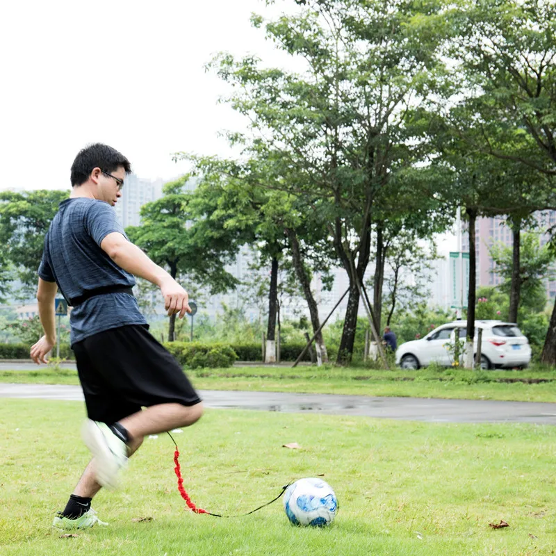 Throw Solo Practice Training Adjustable Waist Belt Soccer Trainer Hands Free Football Kick Trainer Football Training Equipment