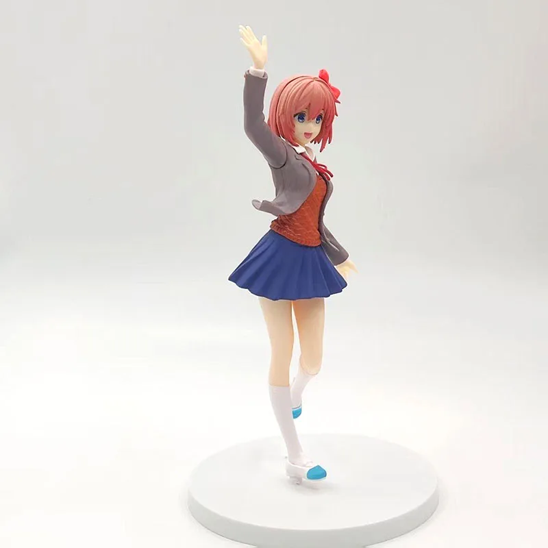 18cm Doki Doki Literature Club Monika Sayori Figure - PVC Anime Toy for  Collection & Decoration, Unisex, Ages 14+
