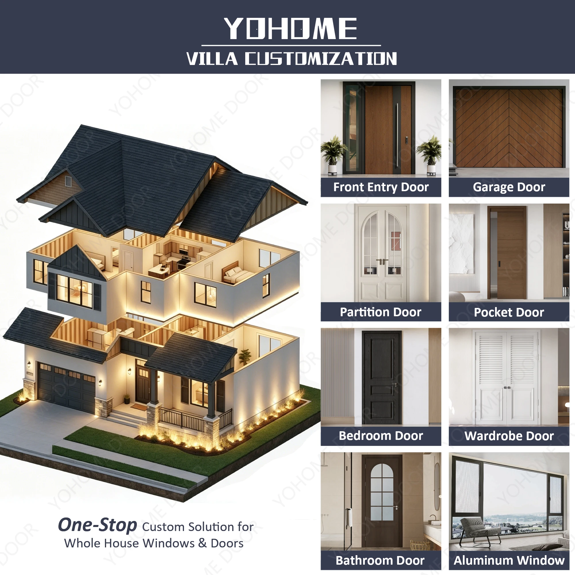 Philippines Modern Main Entrance Wooden Door Design Villa Pivot Entry Door Wood Hotel Oak External Wood Doors