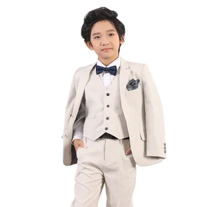 OEM Custom Made Children Clothes Boys Korean Boy White Suit Kids Formal Suit