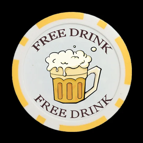 Custom Sublimation Logo Card Game Plastic ABS Restaurants or BAR Button Marker Personalized Beer or Drink Tokens Poker Chip