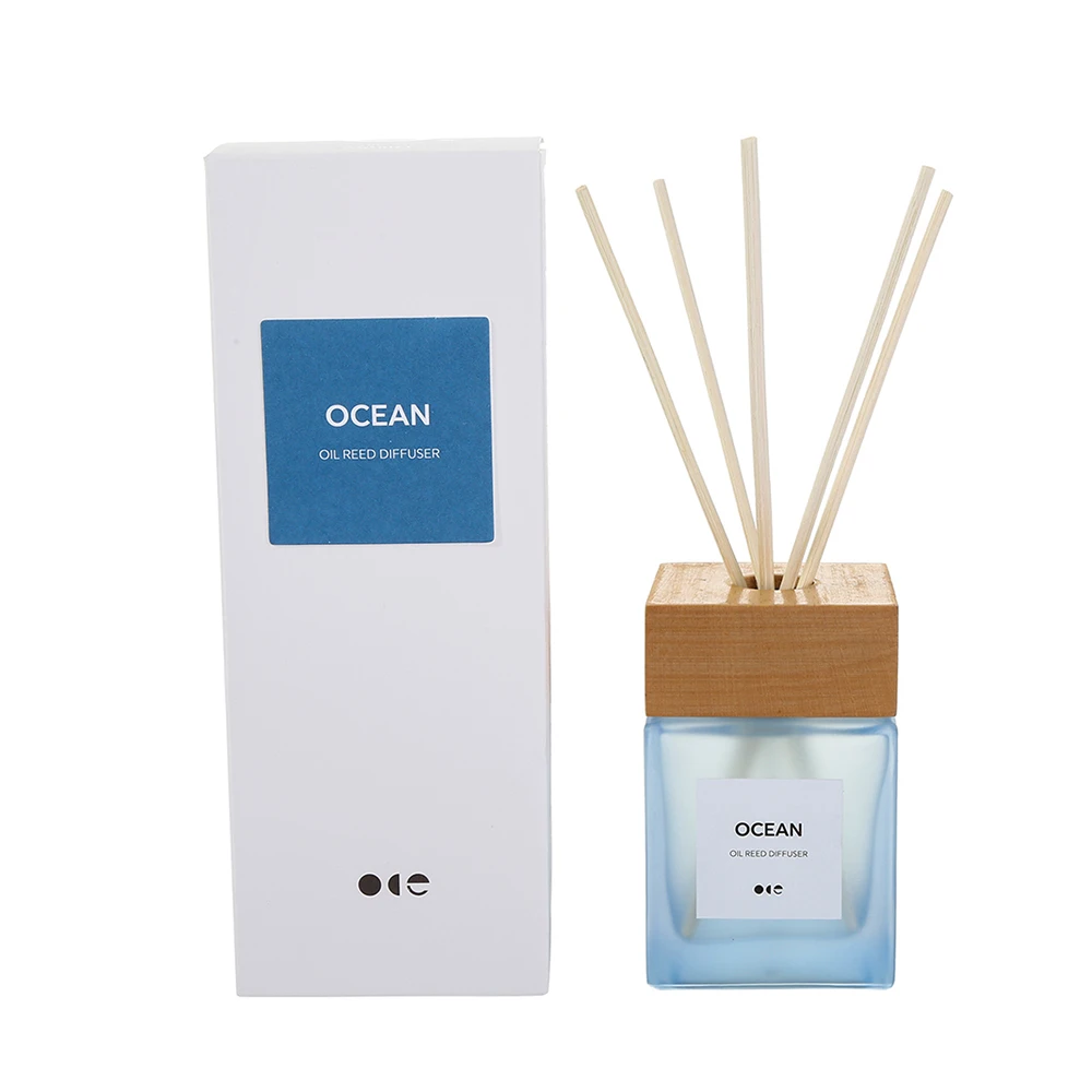 Custom Matte Glass Bottle Perfume Essential Oil Reed Aroma Reed Diffuser Sets Wholesale Fragrance Scented Diffuser for Home