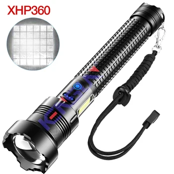 2022 Latest Super Bright 100000 Lumens Exclusive 36*LED Light Beads Dual Color COB Side Light Charge Flashlight LED Torch Light