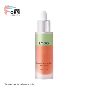 Private Label Skin Manufacturer Anti-Wrinkles Moisturizer Pha Mild Exfoliant Improves Skin Texture Smooth Double Shot Vita Serum