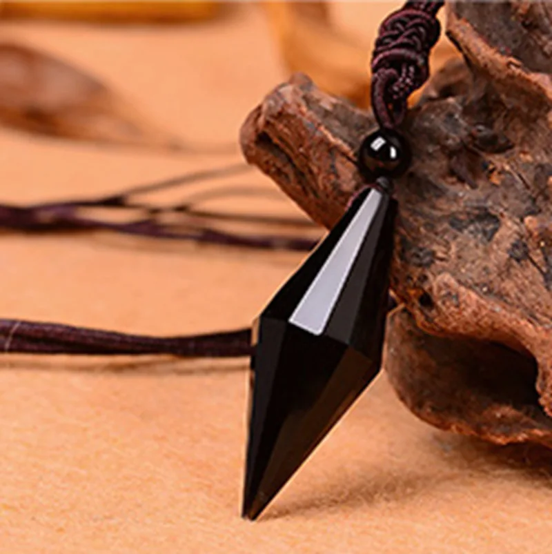 Obsidian Hexagram & Amethyst Healing Necklace