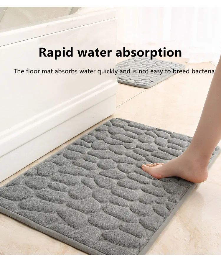 Hot Selling Custom Coral Velvet Suit Bath Mat Non Slip Environmental Protection Floor Mat factory