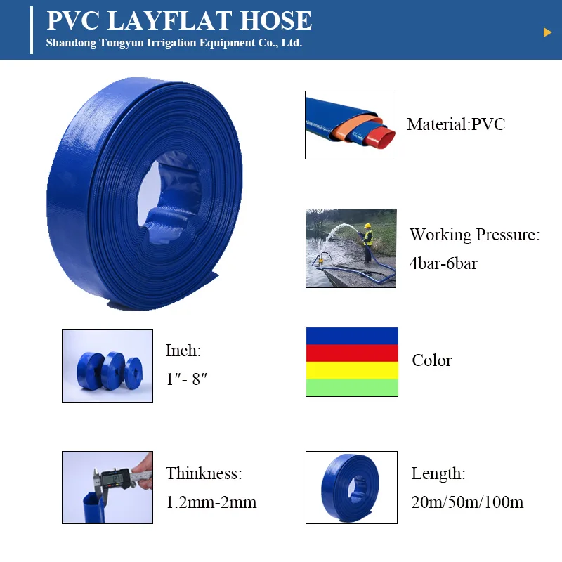 Wholesale Heavy Duty Flexible 2 Inch 3 Inch 4 Inch PVC Lay Flat Hose ...