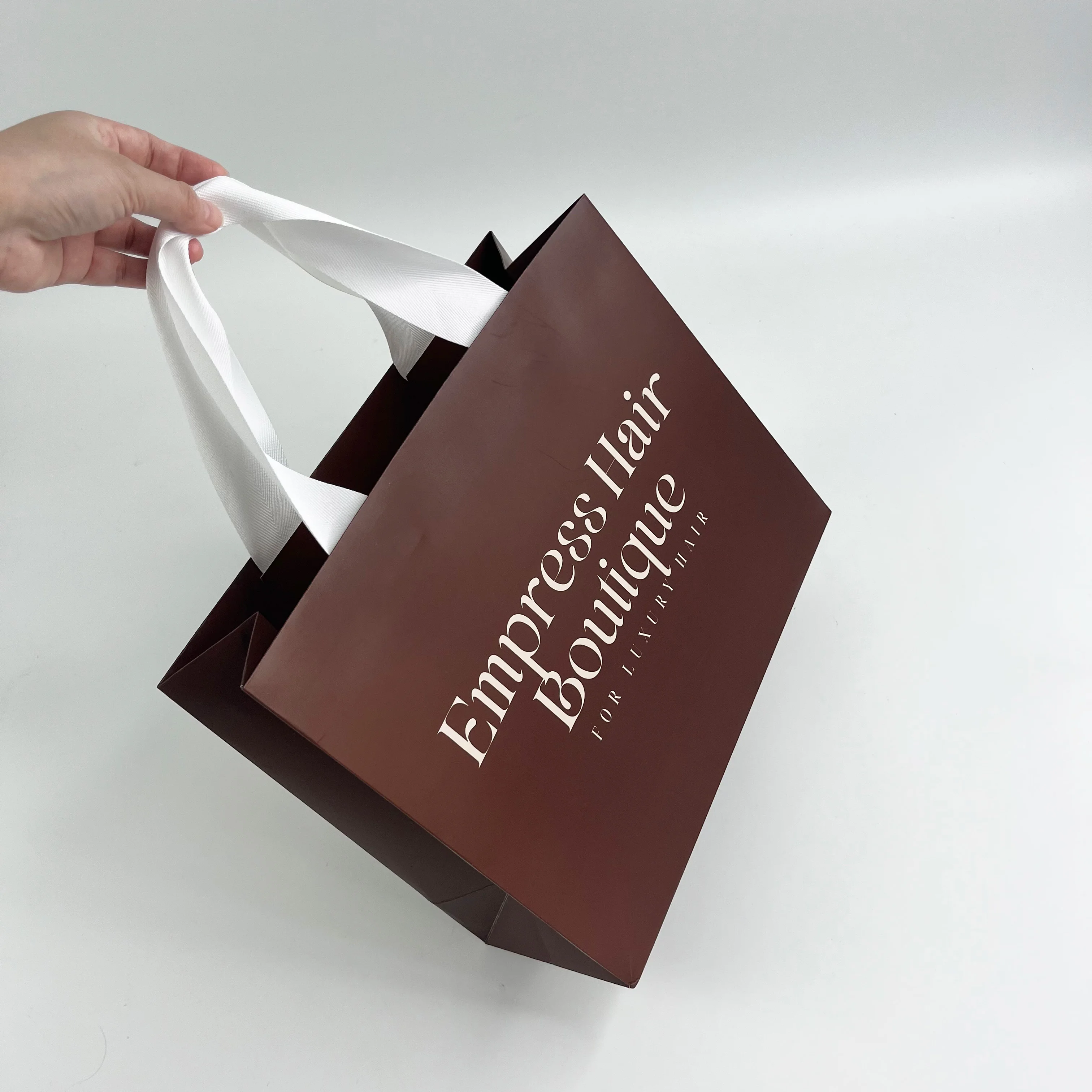 Custom Matte Black Paper Bags Eco Friendly Stylish