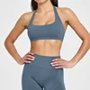 Reggiseno a scollo blu grigiastro