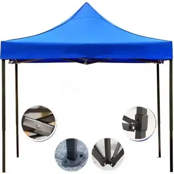 3x3m Waterproof PVC Canopy Tent Folding Steel Frame Exhibition And Trade Show Tent With Logo Printing