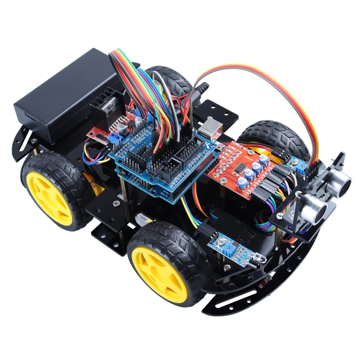 Raspberry Pi w/ Encoder and Battery Box 2WD Robot Car Chassis Kit For Arduino 
