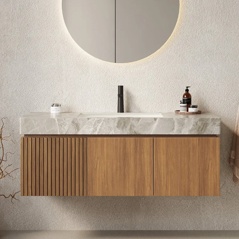 product hot sale floating vanity wall mounted mirrored bathroom cabinet plywood wall cabinet with mirror-6