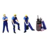 Set completo per 3 persone + carrello degli attrezzi in blu