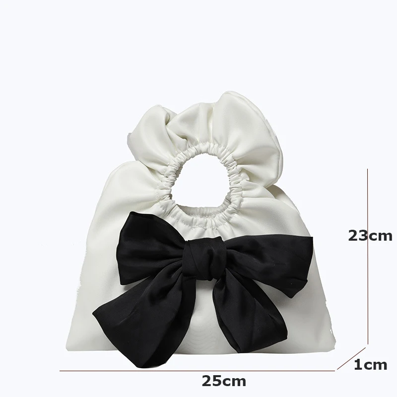 ruched white bolsa