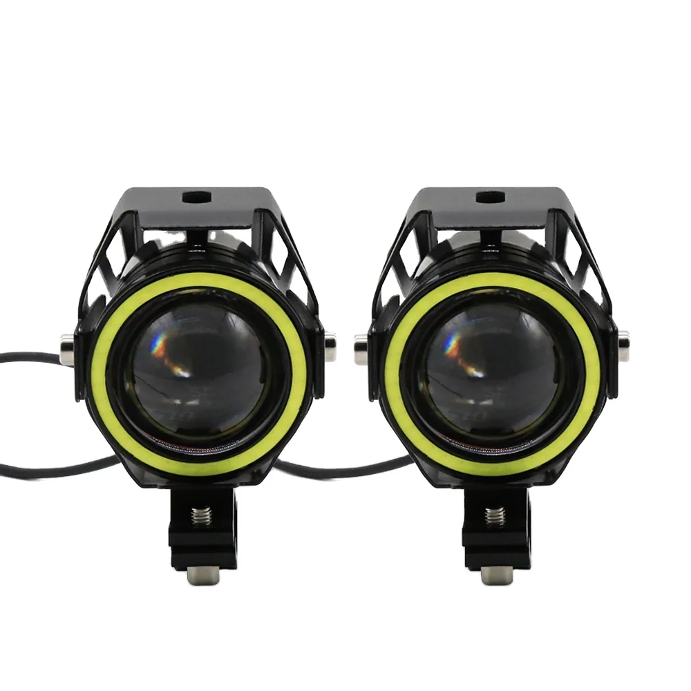 Factory Direct U7 12V 1200LM 8000K 30W LED Projector Light Transformers Laser Angel/Evil Eye Spot Headlamp Motorcycles White