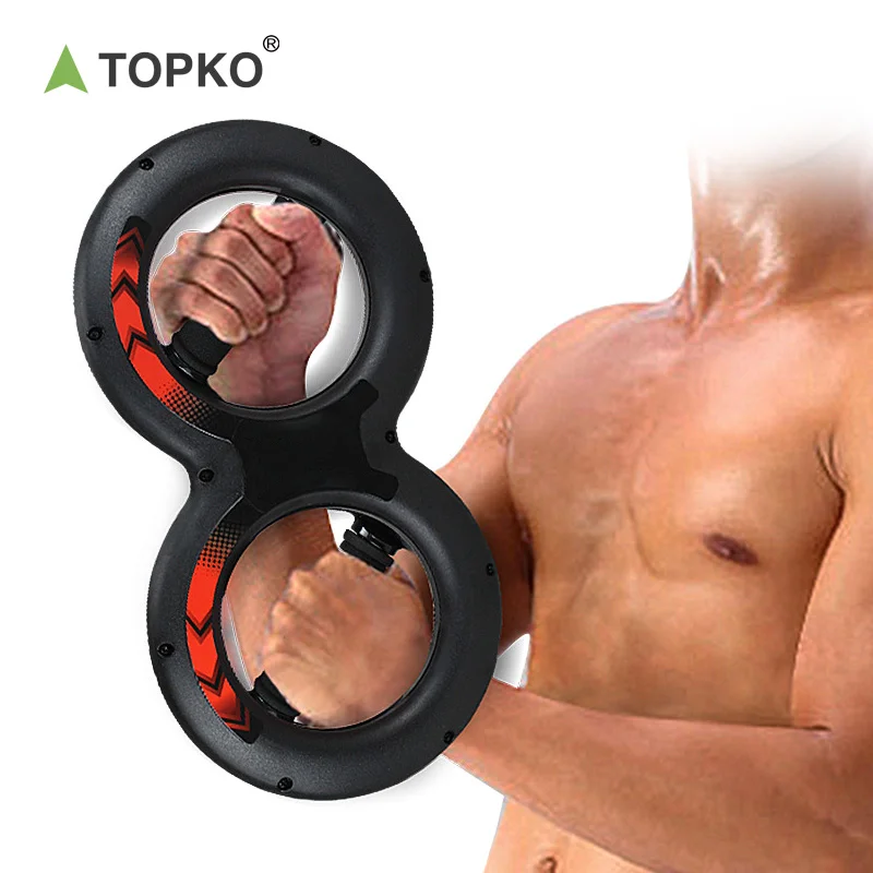 TOPKO 腕・胸筋トレーニング器具 8の字型 360度回転式 ハンドグリップ
