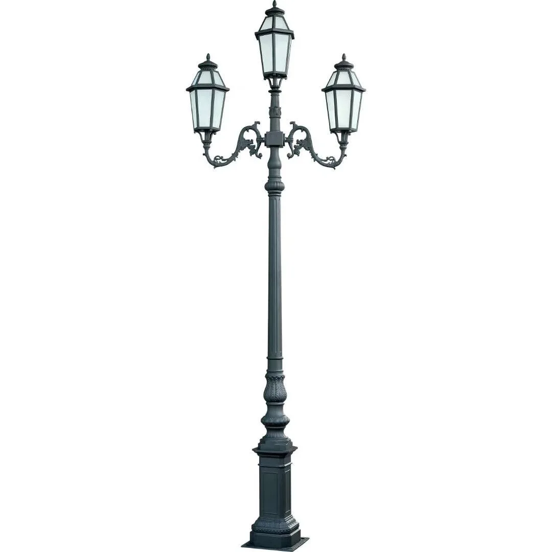 Профессиональное производство на открытом воздухе антикварный чугунный уличный столб светодиодный садовый фонарь