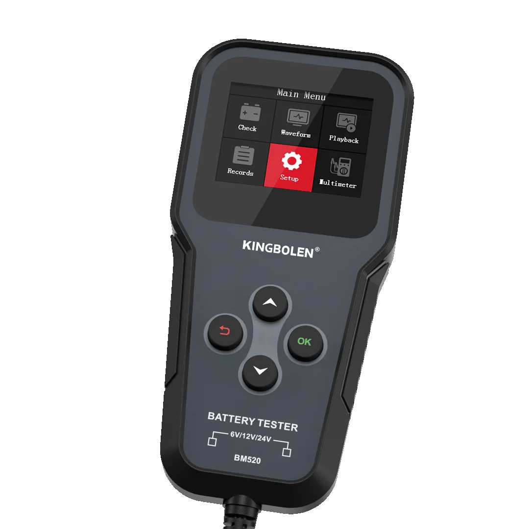 KINGBOLEN BM520 자동차 배터리 테스터 6V 12V 24V 분석기