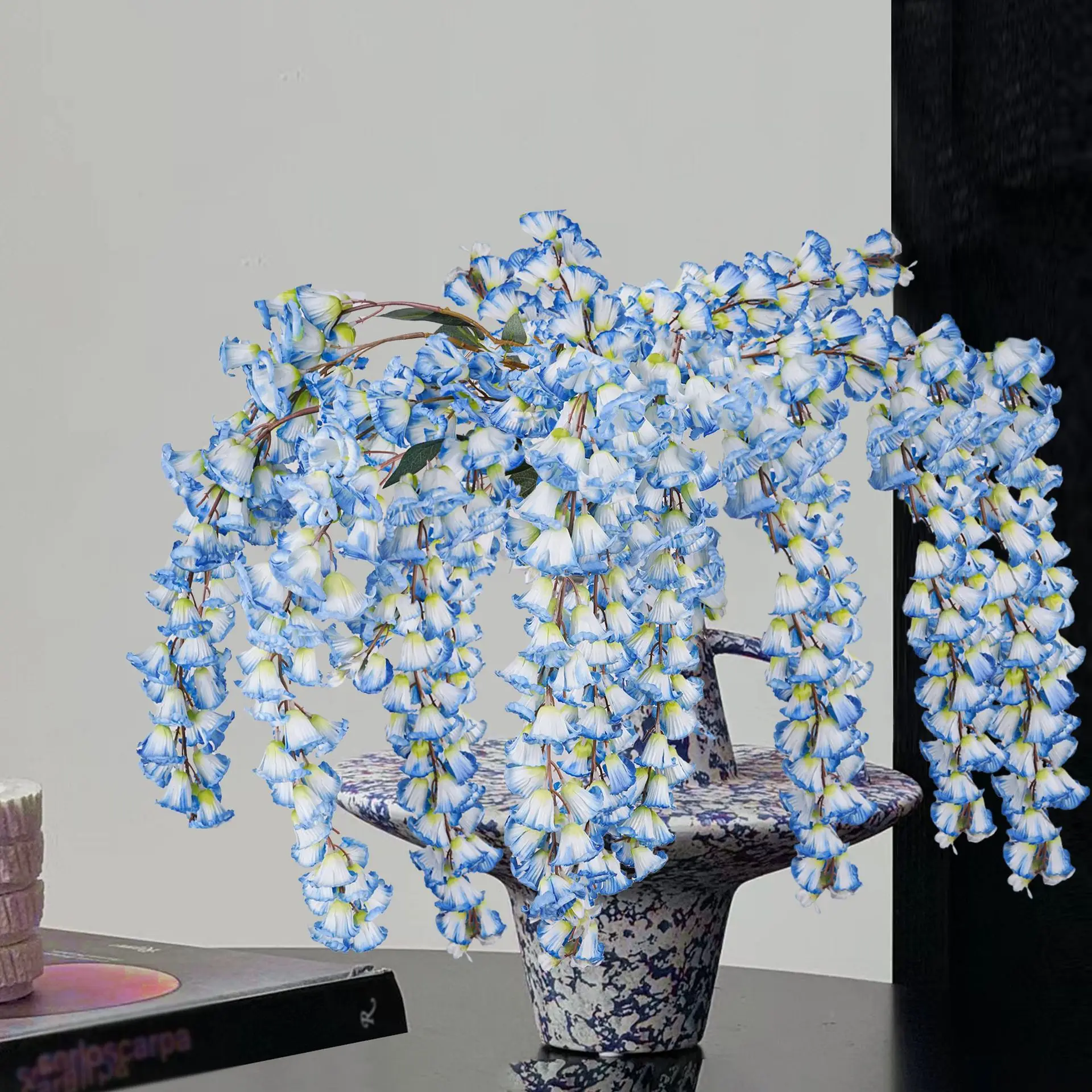 Simulation Flower Lily of the Valley Morning Glory Wall Hanging Wedding Wedding Hall Ceiling Flower Art Wisteria Hanging Flowers