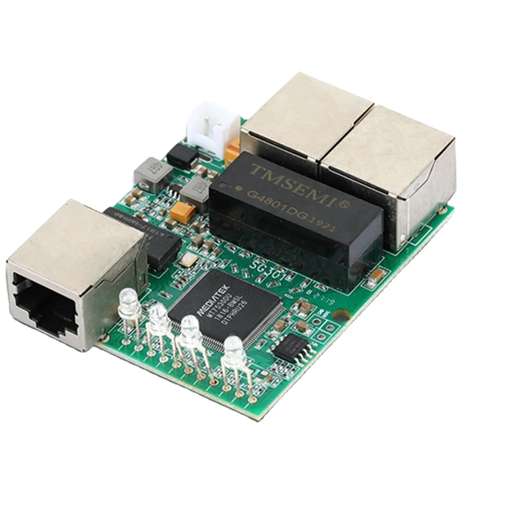 3 портов 10/100/1000 Мбит/с Переключатель Pcba модуль контроля безопасности сетевой концентратор мини коммутатор Gigabit встроенный Ethernet-Быстрый