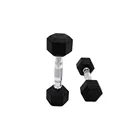 Hot Selling Customized Logo Gym 20 Kg Rubber Hex Dumbbells Set For Gym Workout