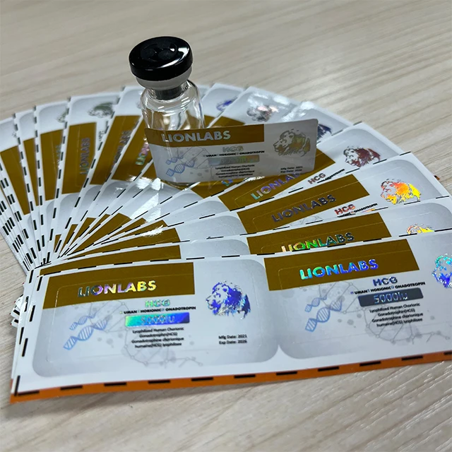 Personal brand logo custom box and label for H GH 2ml vial packaging boxes labels